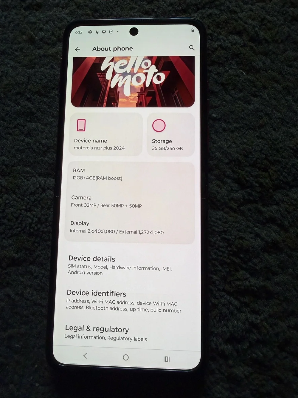 Unlocked Motorola Razr plus 2024 unlocked hot Pink with Dual Rear Cameras
